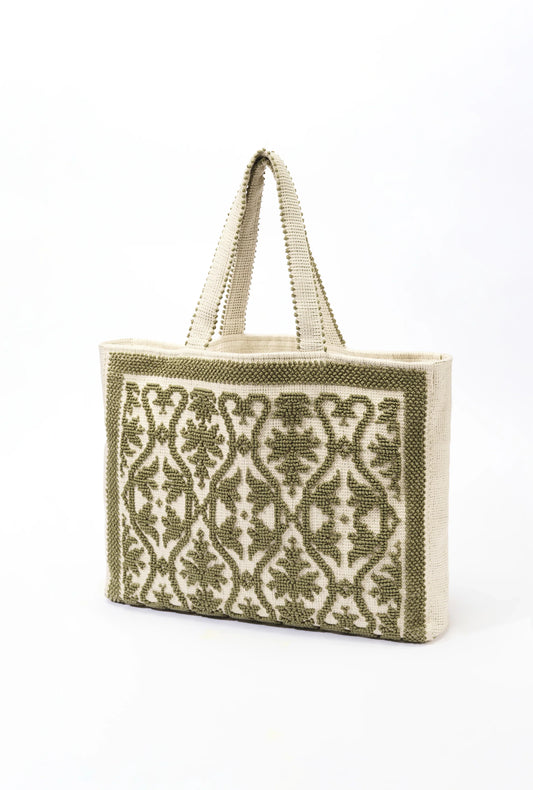 Tote Fiocco Leccese トートフィオッコレッチェーゼ オリーブ(セージカーキ) - aLORS online store