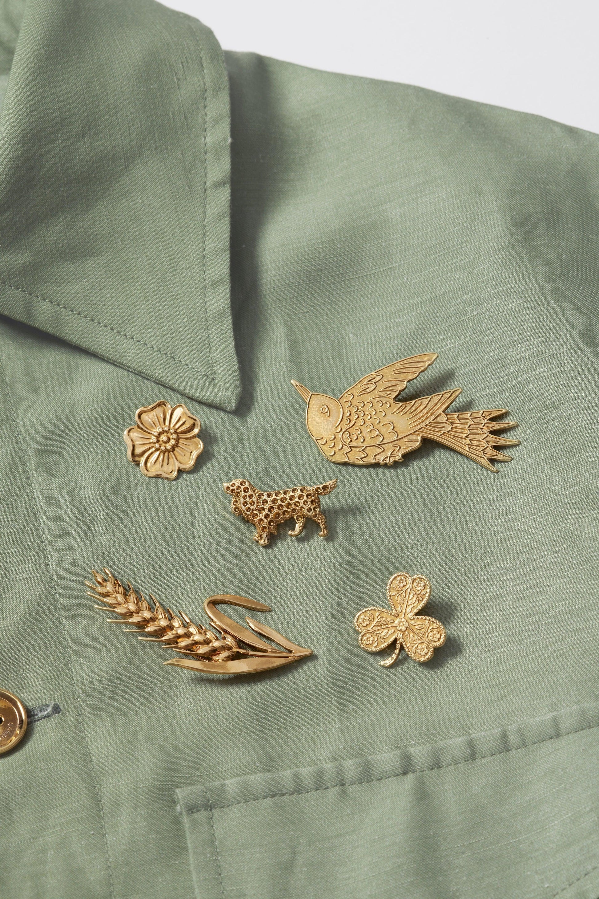 Veste avec broches【Déméter】feminine  - aLORS online store