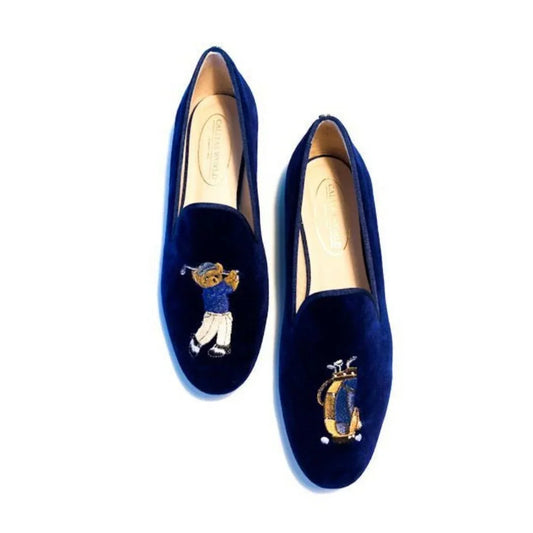 LOAFERS NAVY BLUE 9CO VELVET R22, GOLFER TEDDY BEAR 受注販売 - aLORS online store