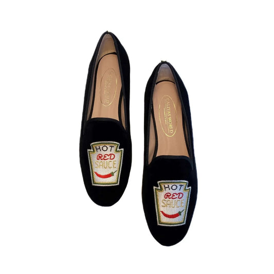 LOAFERS BLACK VELVET, RED HOT SAUCE 受注販売 - aLORS online store