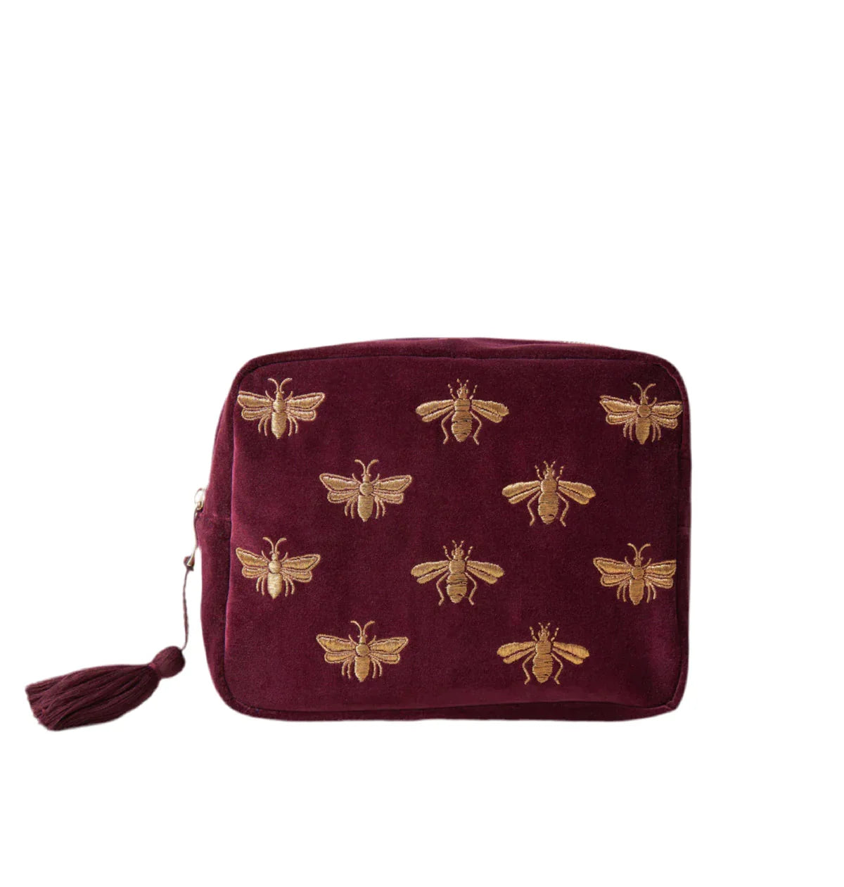 aLORS セレクト【Elizabeth Scarlett】Honey Bee Plum Velet Wash Bag - aLORS online store