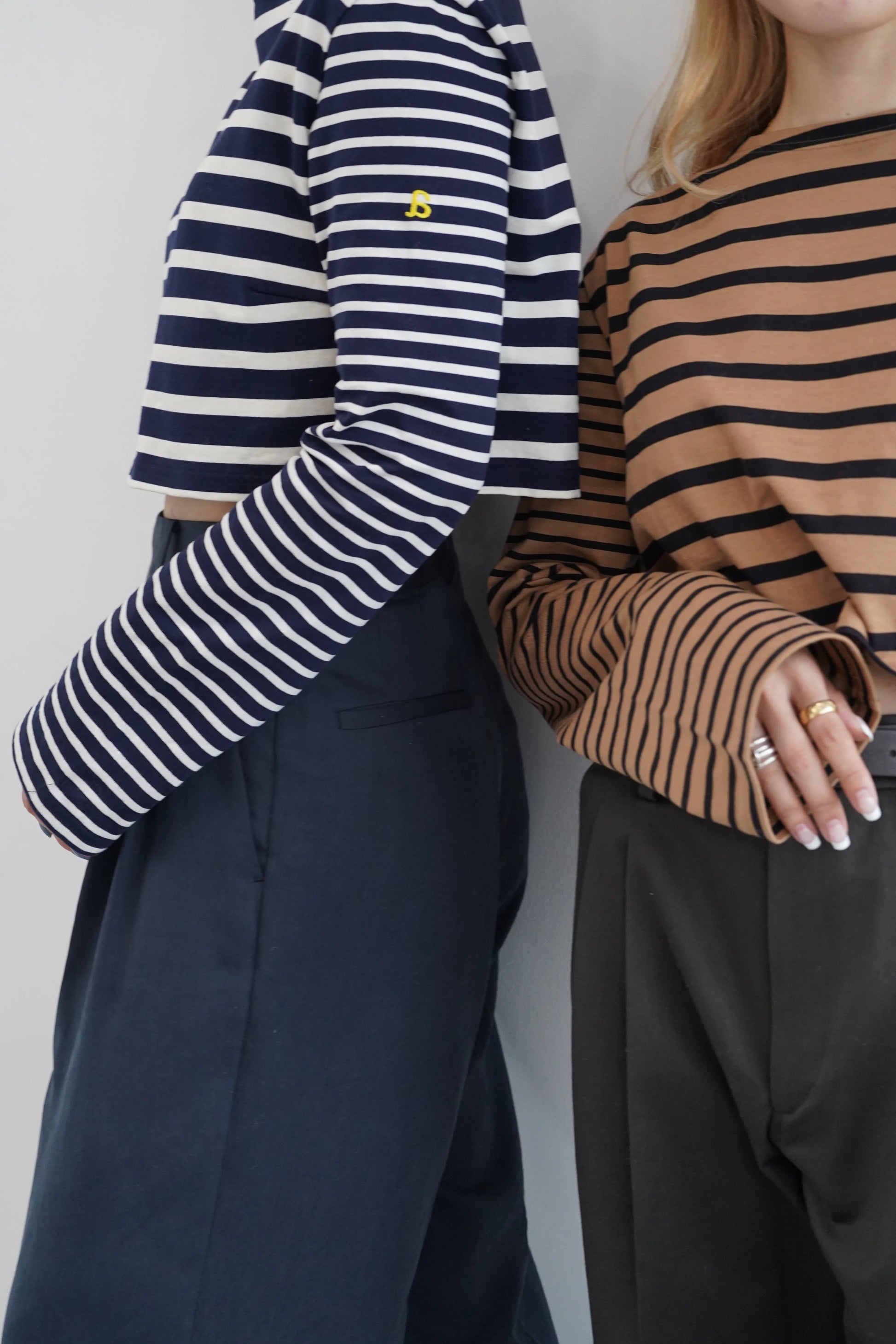 Haut marinière 【a】 ネイビー×アイボリー  - aLORS online store