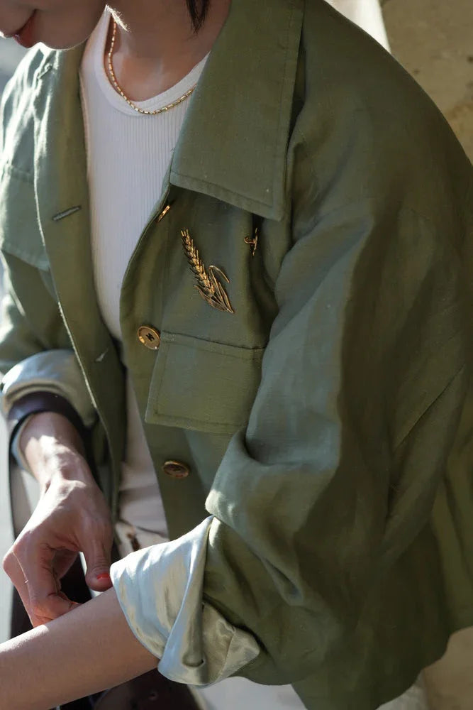 Veste avec broches【Déméter】feminine  - aLORS online store