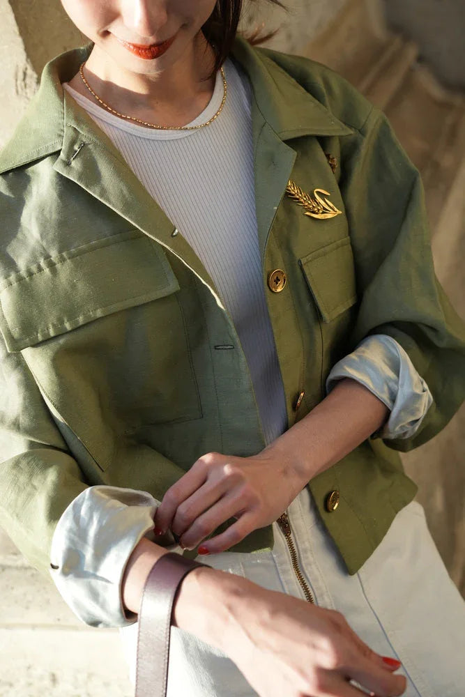 Veste avec broches【Déméter】feminine  - aLORS online store