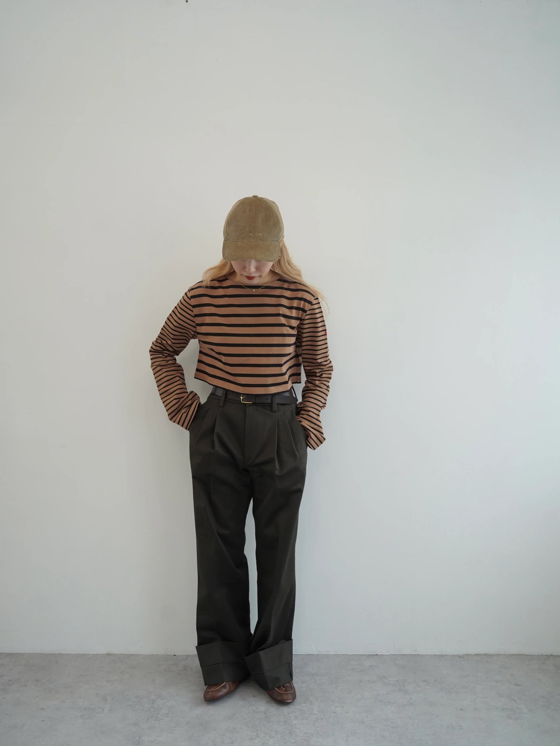 Haut marinière 【a】 ブラウン×ブラック  - aLORS online store