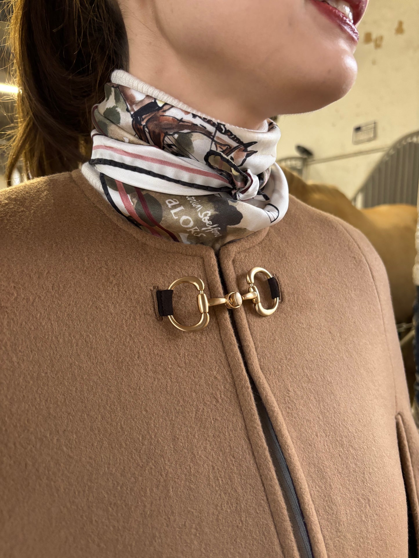 Cape à mors Calliope Chameau キャメル x チェック