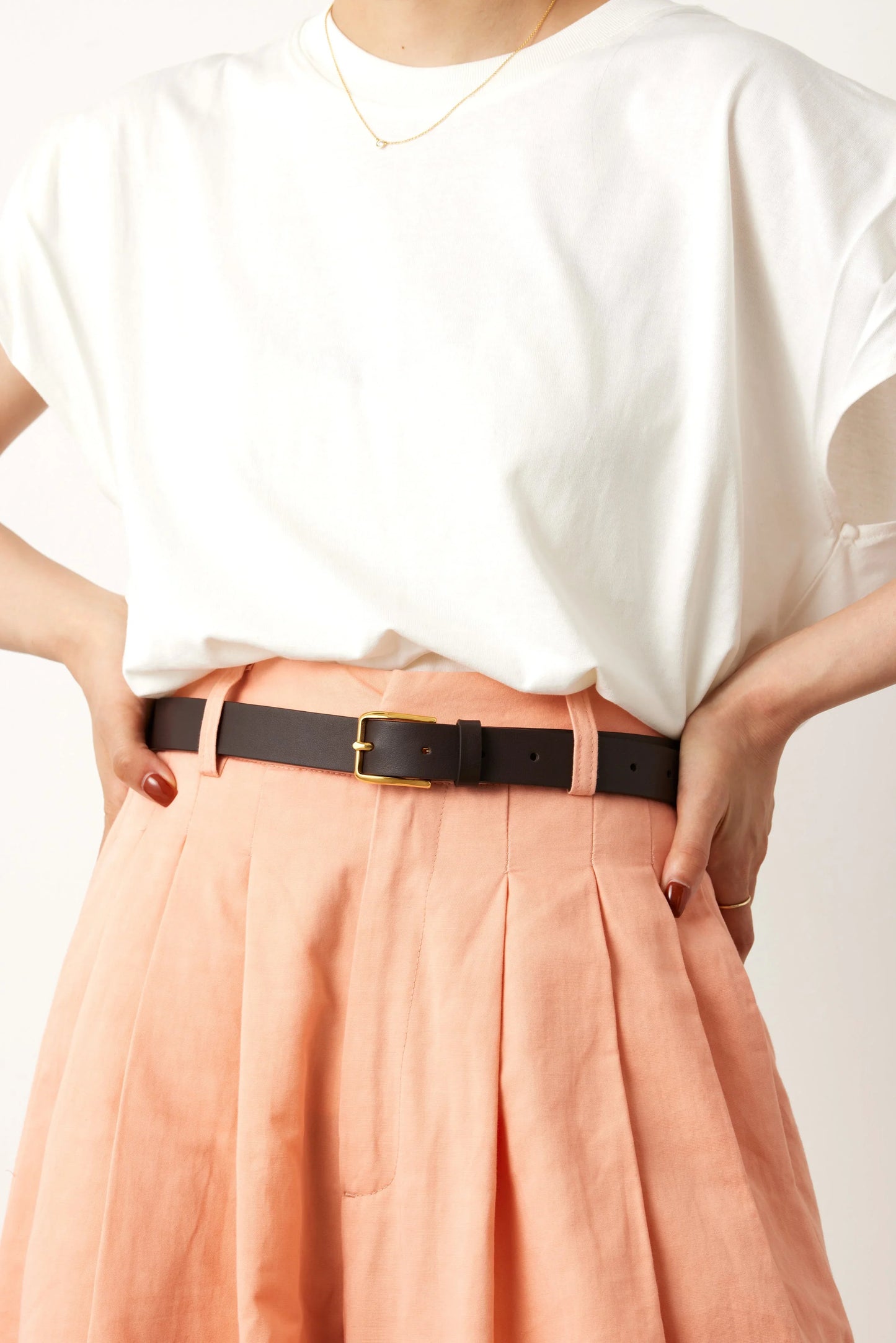 aLORS Cintura(ベルト) Marrone Scuro(濃茶) x Oro(ゴールド)  - aLORS online store