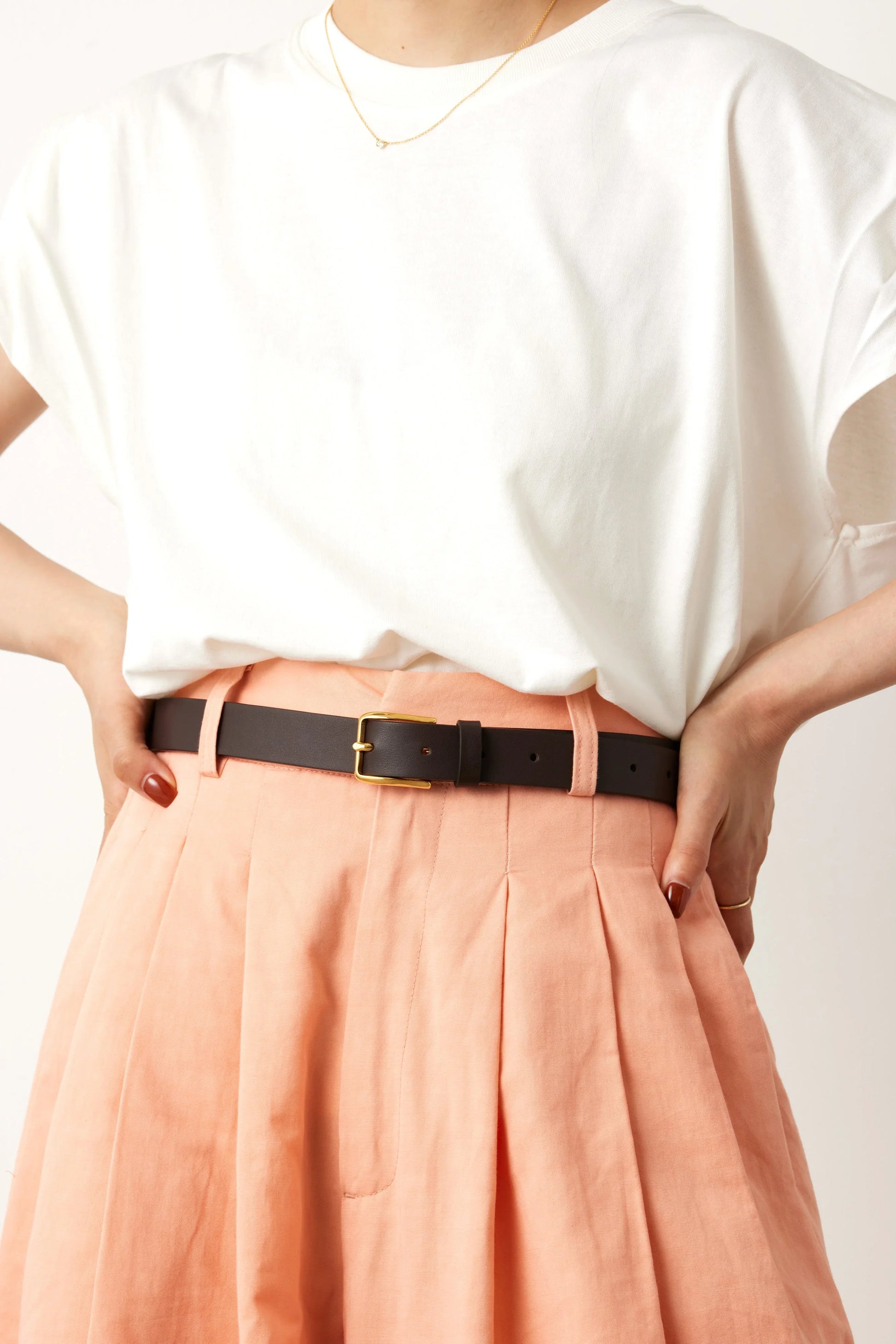 aLORS Cintura(ベルト) Marrone Scuro(濃茶) x Oro(ゴールド)  - aLORS online store