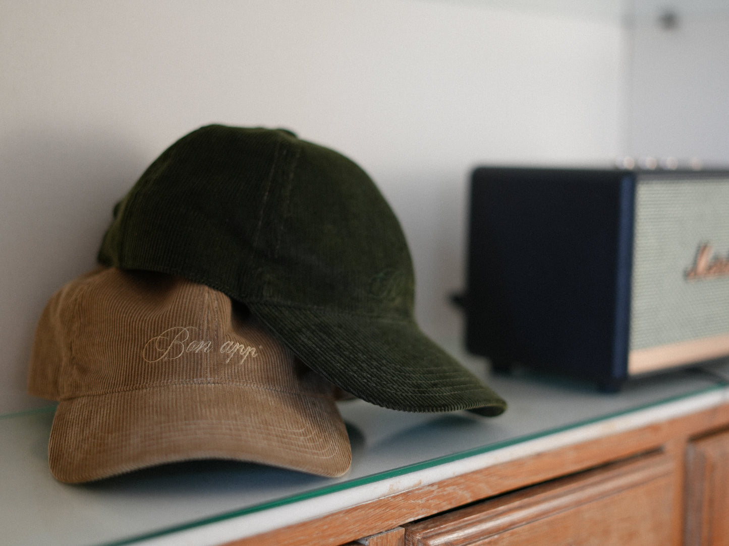Casquette en velours côtelé Bon app' カーキ