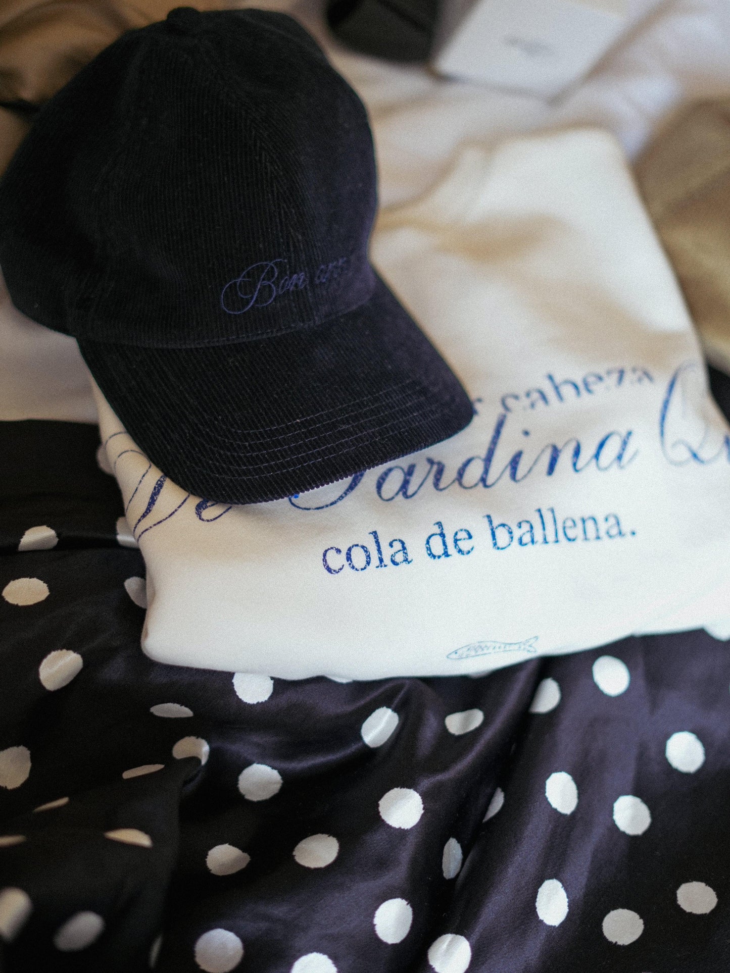 Casquette en velours côtelé Bon app' ダークネイビー - aLORS online store