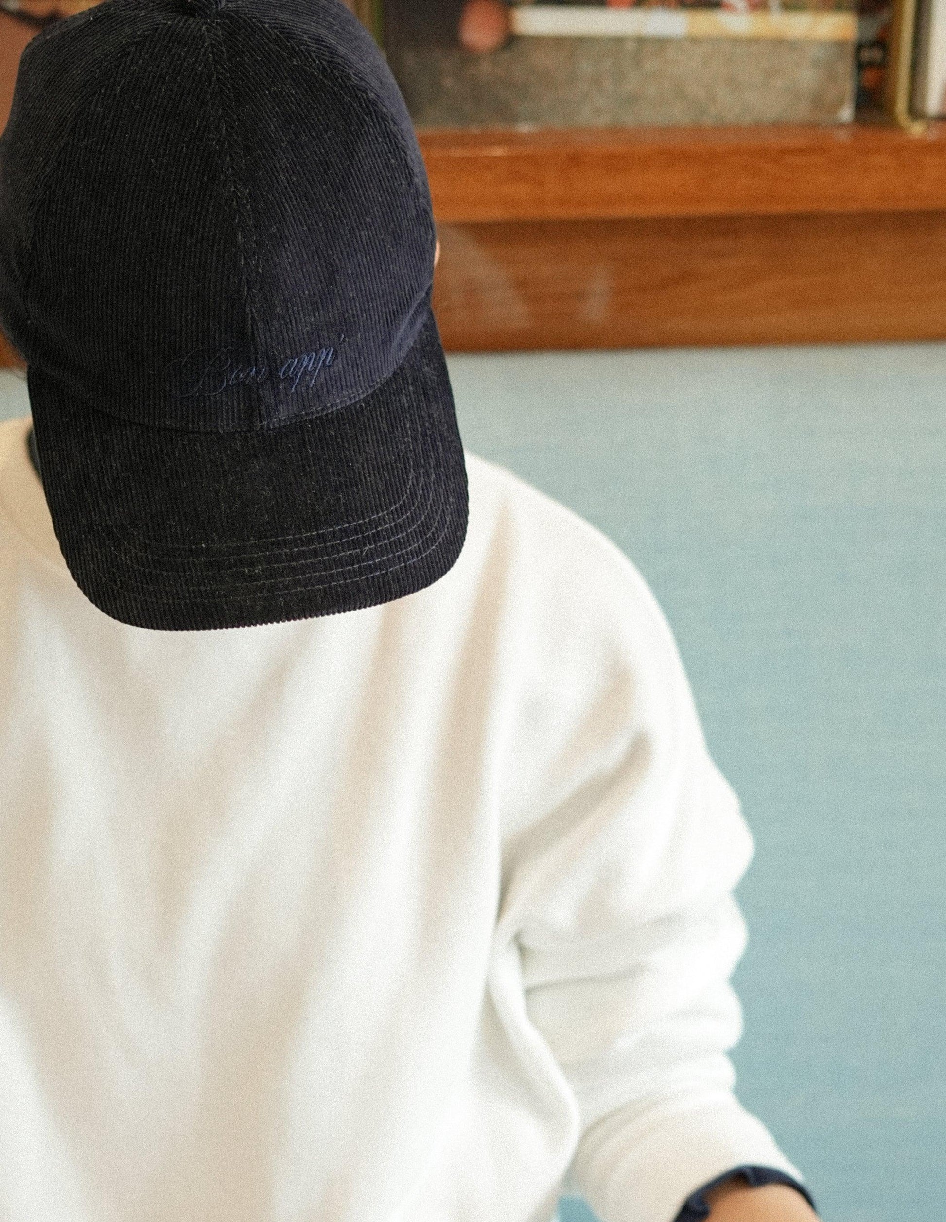 Casquette en velours côtelé Bon app' ダークネイビー - aLORS online store