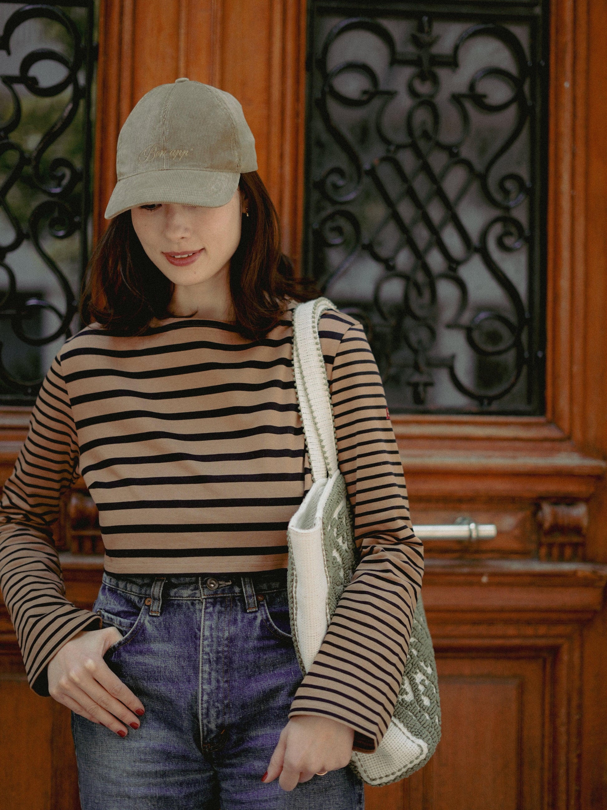 Haut marinière 【a】 ブラウン×ブラック  - aLORS online store