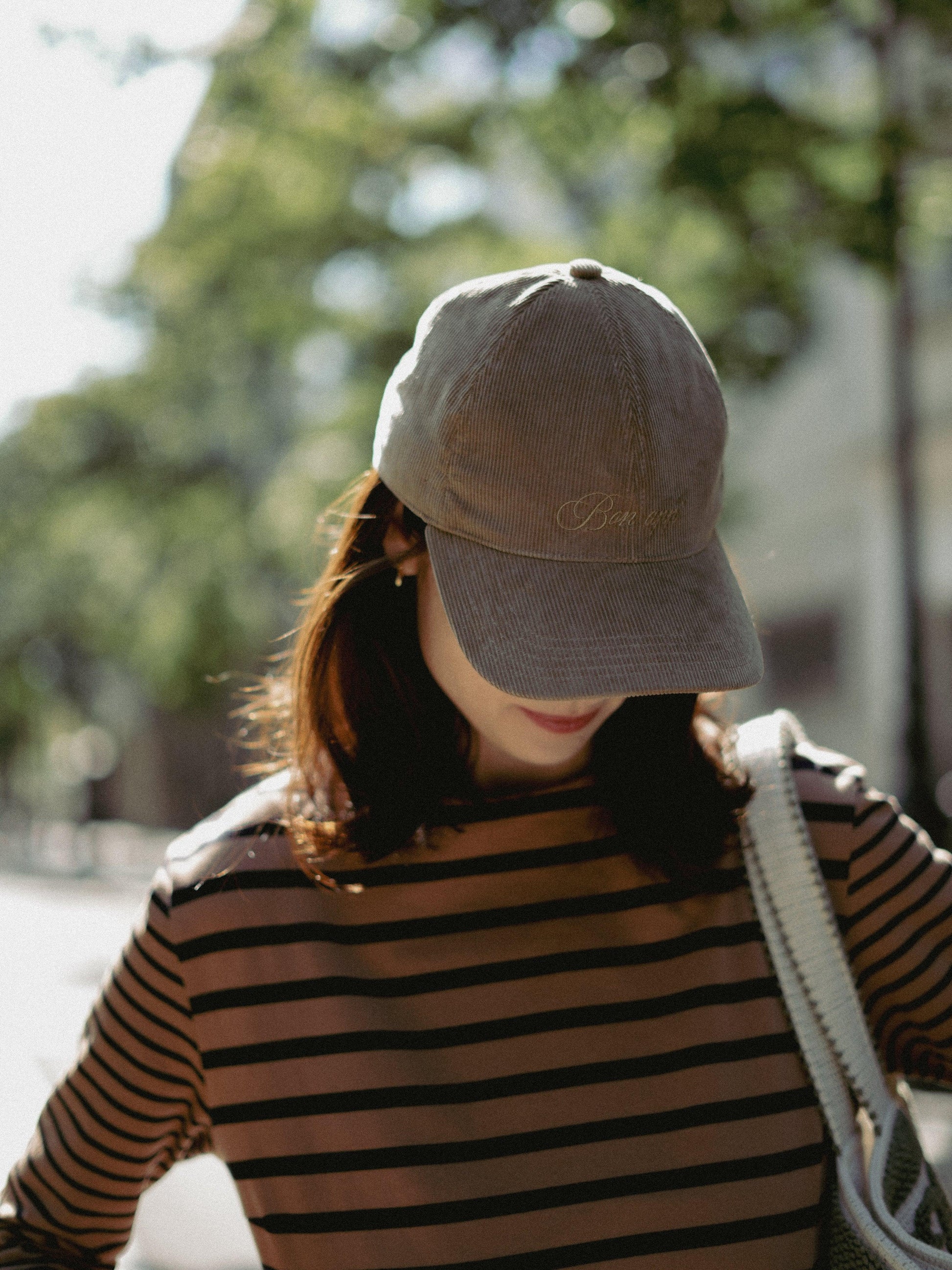 Casquette en velours côtelé Bon app' キャメル  - aLORS online store