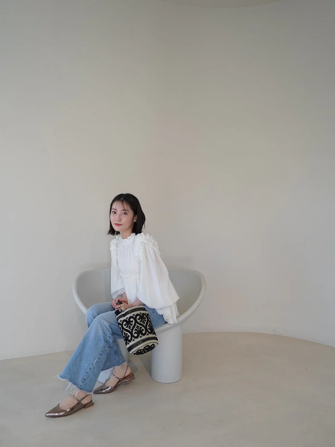 Secchiello Fiocco Lecceseバケットフィオッコレッチェーゼネロ(黒) - aLORS online store