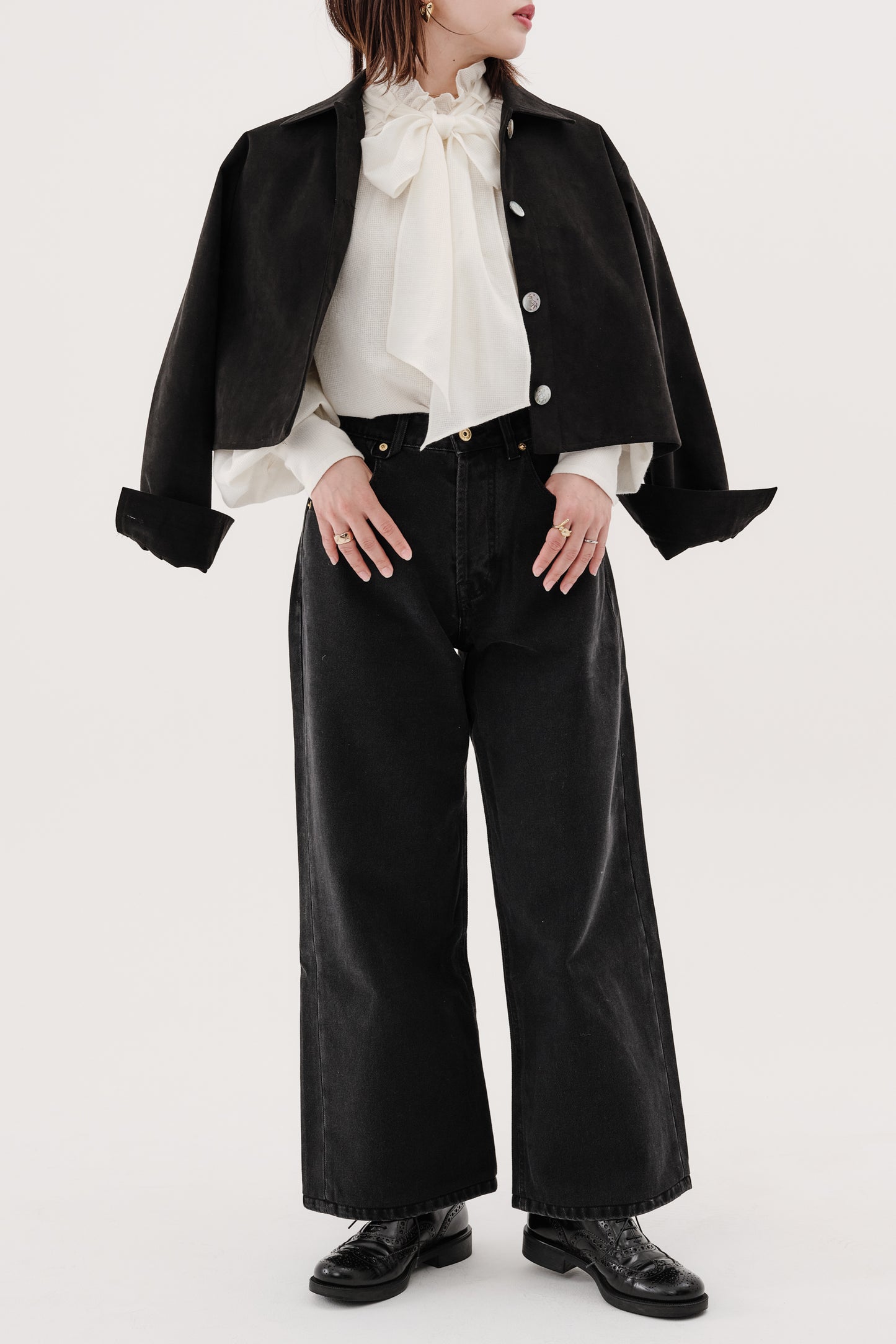 Blouse à volants et nœud papillon "Lilly"