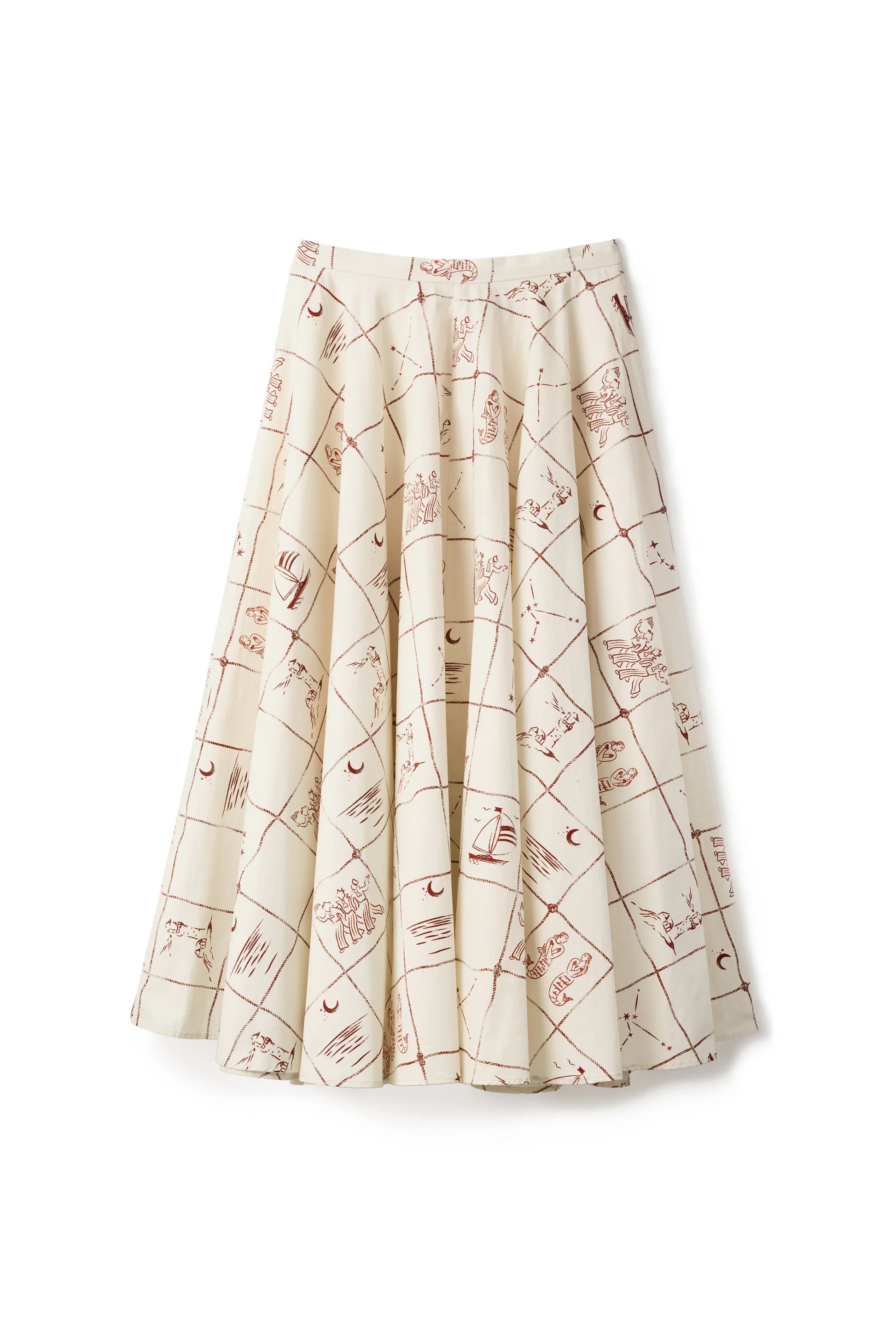 Jupe "Astrifera" Ivory × Bordeaux - aLORS online store