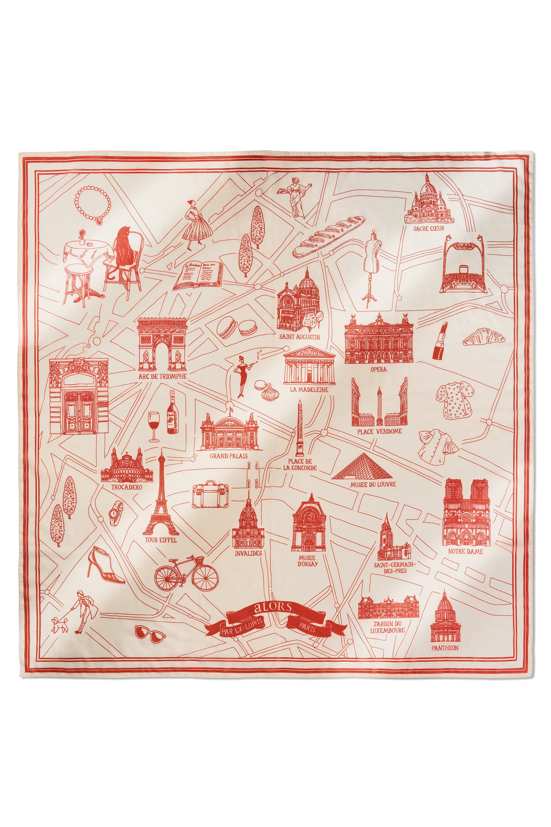 【新品タグ付き】Ex-libris Paris x aLORS スカーフ Foulard Ex-libris Paris x aLORS -une collaboration d'exception
