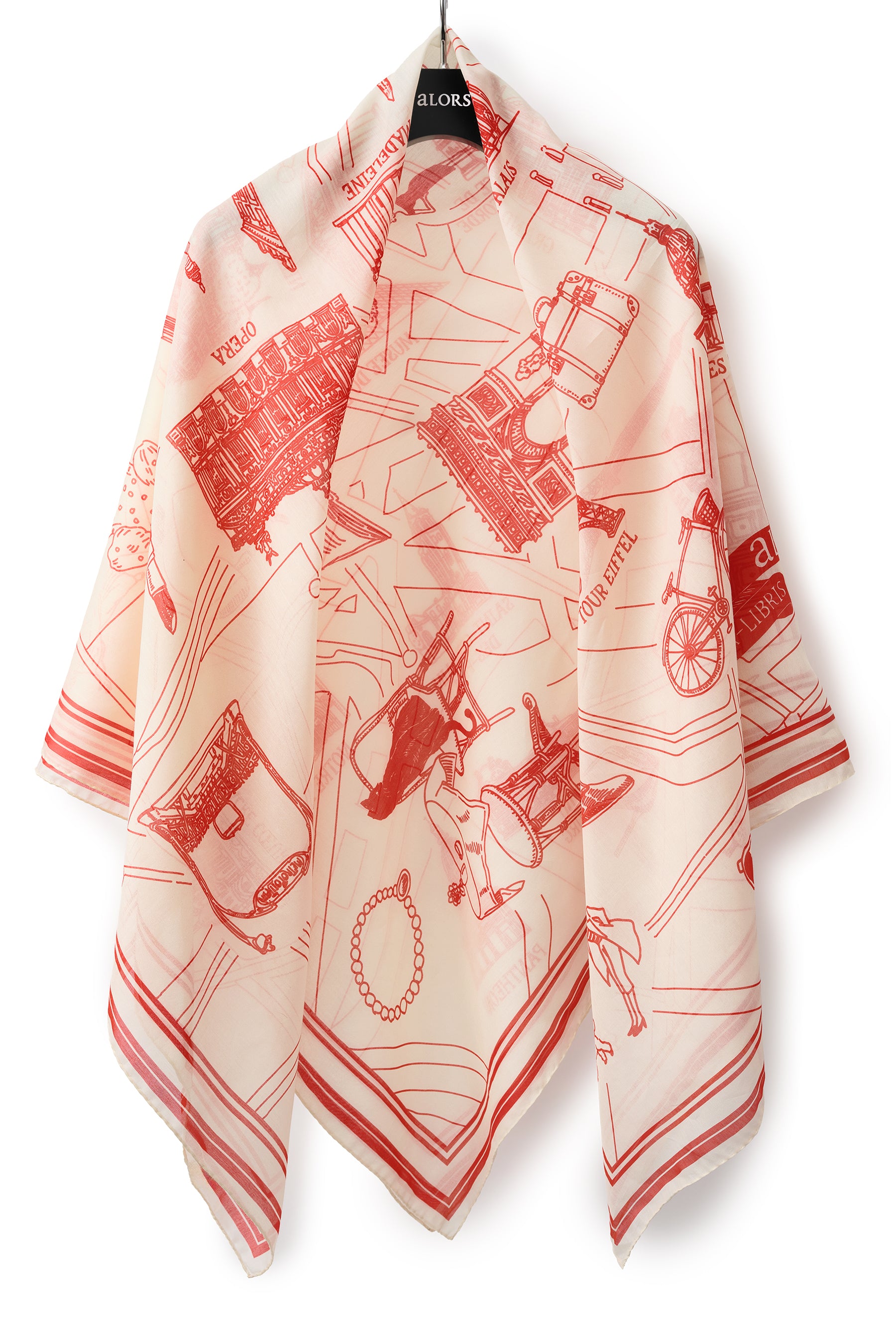 Foulard Ex-libris Paris x aLORS -une collaboration d'exception