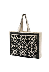 Tote Fiocco lecceseトートフィオッコレッチェーゼネロ・ディ・セピア(黒) - aLORS online store