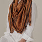 Foulard Ex-libris Paris x aLORS -une collaboration d'exception (camel x navy) 140x140cm