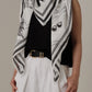 Foulard Ex-libris Paris x aLORS -une collaboration d’exception (ホワイトxブラック) 140x140cm　スカーフ