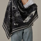 Foulard Ex-libris Paris x aLORS -une collaboration d'exception (dark navy x ivory) 140x140cm