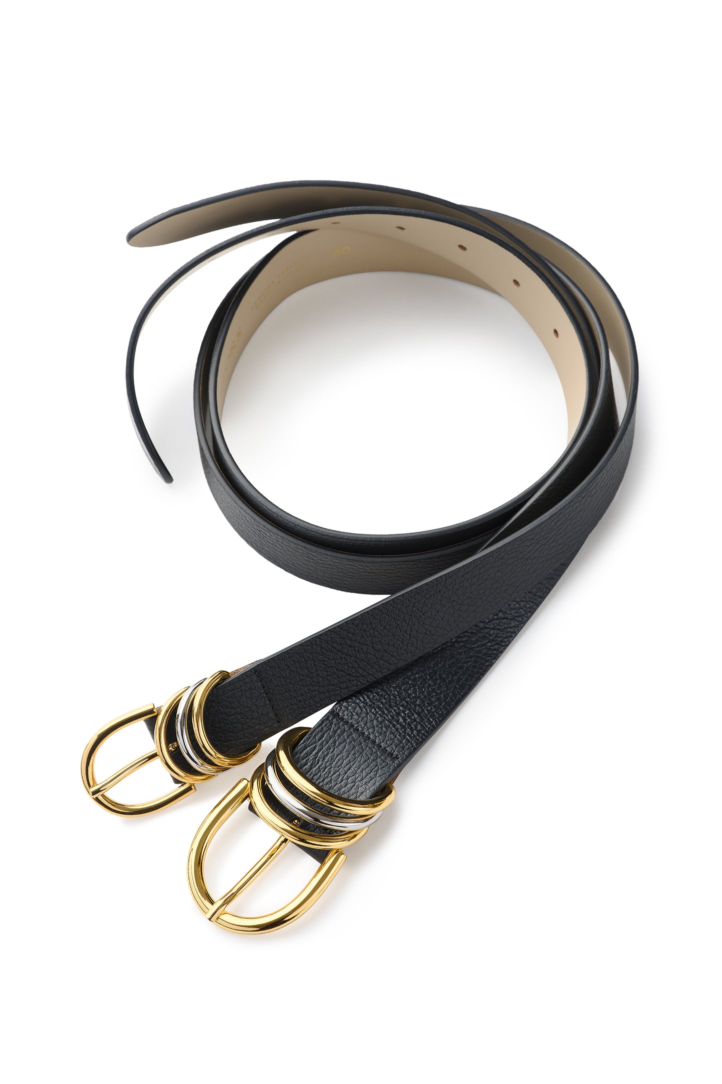 Cintura "Anello di enigma" Nero(ブラック) 幅3.5cm ベルト