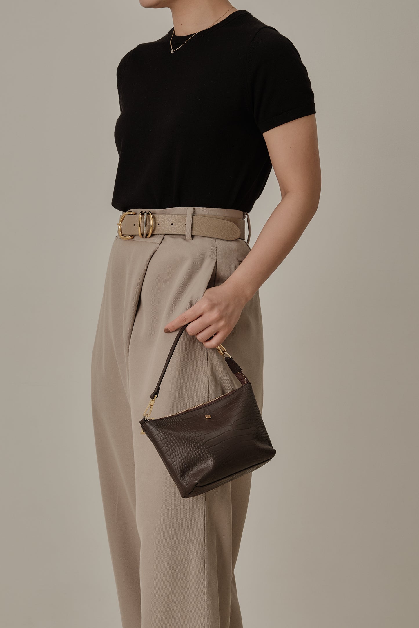 Cintura "Anello di enigma" Cappuccino (Taupe)