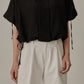 Aperitivo Linen Balloon Blouse Black ブラウス