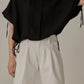 Aperitivo Linen Balloon Blouse Black ブラウス