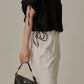 Aperitivo Linen Balloon Blouse Black ブラウス