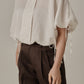 Aperitivo Linen Balloon Blouse White ブラウス