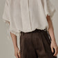 Aperitivo Linen Balloon Blouse White ブラウス