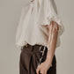 Aperitivo Linen Balloon Blouse White ブラウス