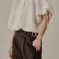 Aperitivo Linen Balloon Blouse White ブラウス