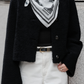 Foulard Ex-libris Paris x aLORS  - une collaboration d'exception (Blanc × Noir) 90x90cm