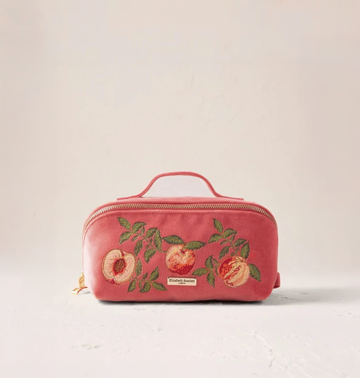 aLORS Select [Elizabeth Scarlett] Honey Bee Charcoal Velvet Open Flat Makeup Bag