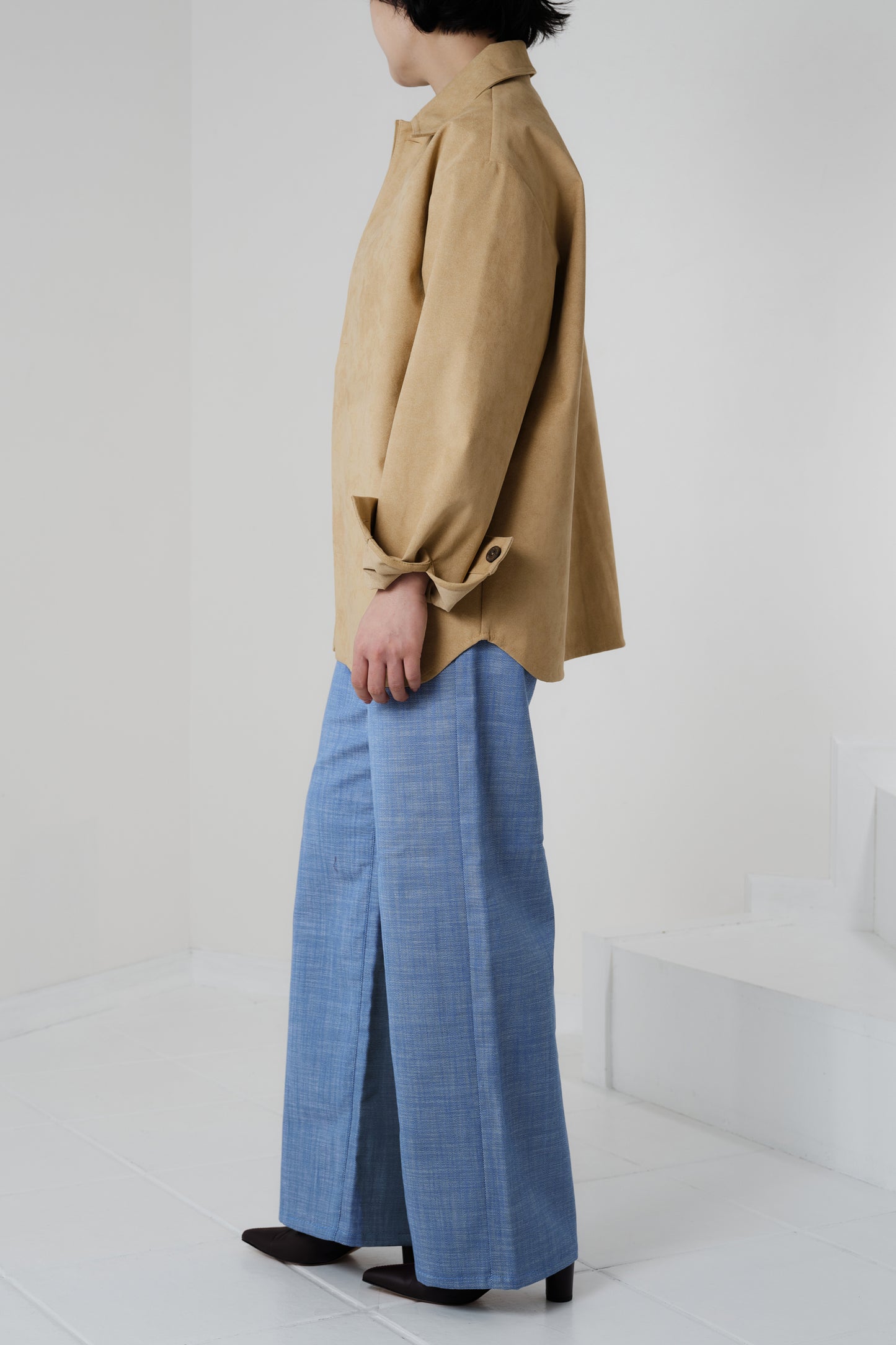 Veste en Alcantara Camel Caramel