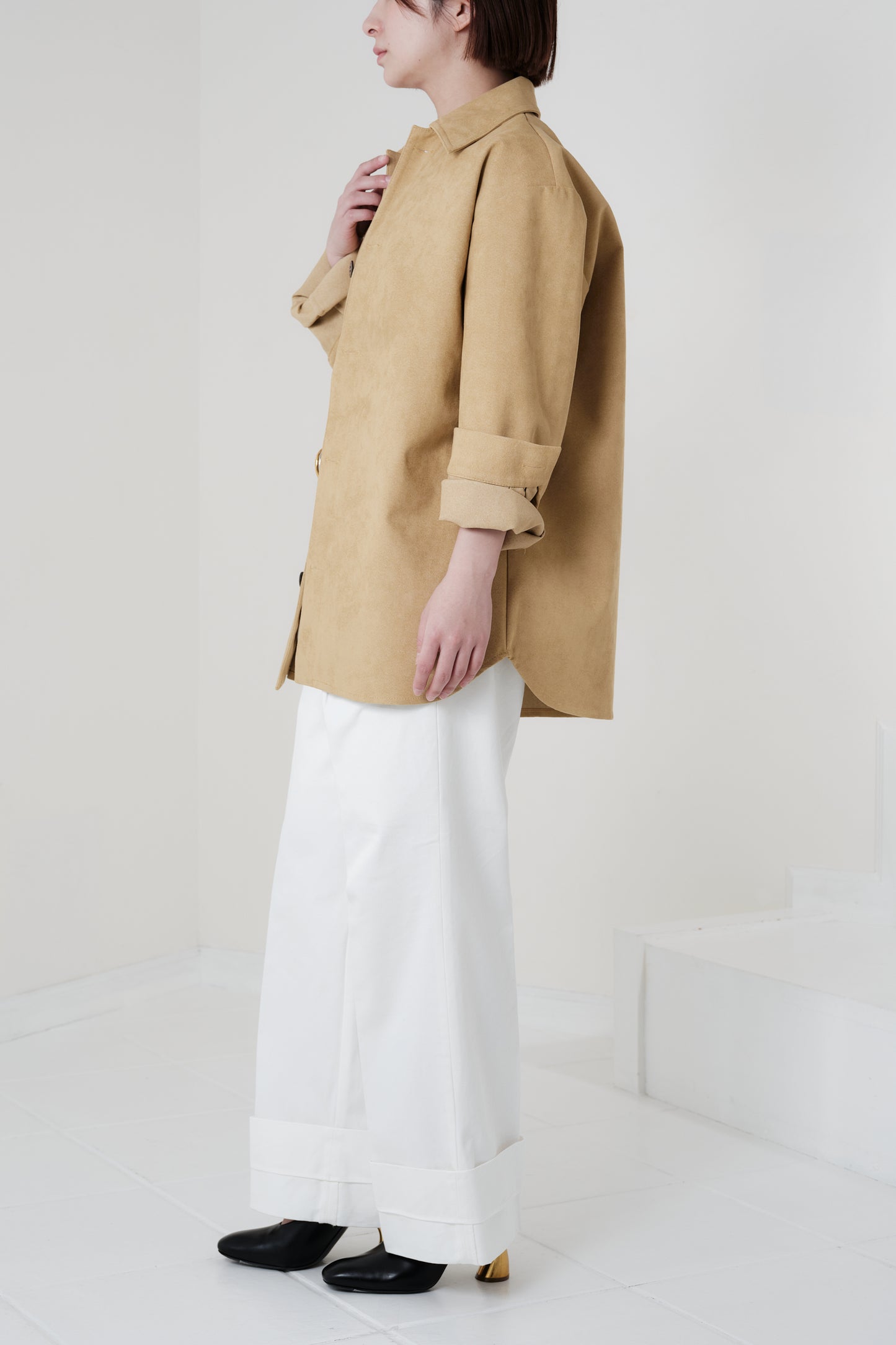 Veste en Alcantara Camel Caramel