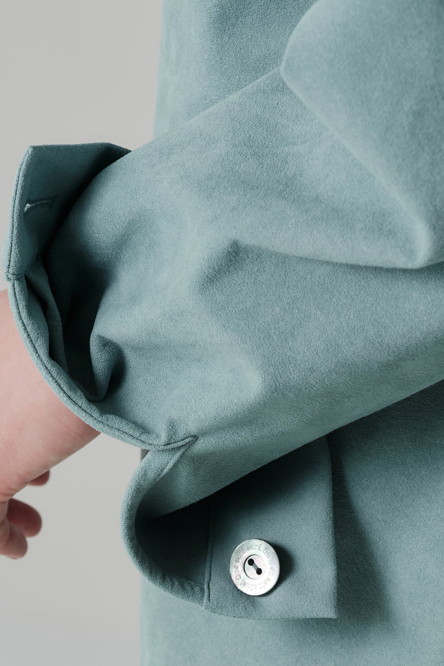 Veste en Alcantara Bleu Bulle de Savon