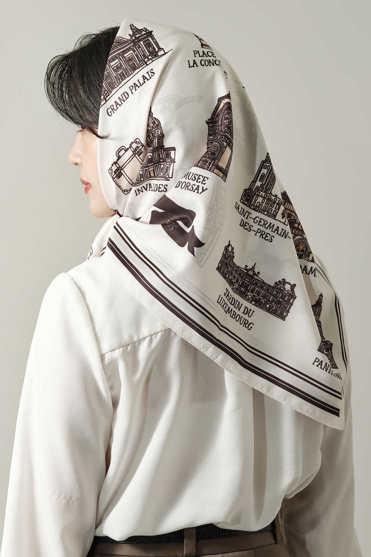 Foulard Ex-libris Paris x aLORS  - une collaboration d'exception  (Multicolore) 90x90cm