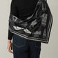 Foulard Ex-libris Paris x aLORS  - une collaboration d'exception  (Bleu marine foncé × Ivoire) 90x90cm