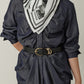 Foulard Ex-libris Paris x aLORS  - une collaboration d'exception (Blanc × Noir) 90x90cm