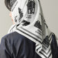 Foulard Ex-libris Paris x aLORS  - une collaboration d'exception (Blanc × Noir) 90x90cm