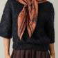 Foulard Ex-libris Paris x aLORS - An Exceptional Collaboration (Ivory x Bordeaux) 90x90cm Scarf