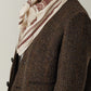 Foulard Ex-libris Paris x aLORS - An Exceptional Collaboration (Ivory x Bordeaux) 90x90cm Scarf