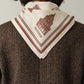 Foulard Ex-libris Paris x aLORS - An Exceptional Collaboration (Ivory x Bordeaux) 90x90cm Scarf
