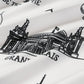 Foulard Ex-libris Paris x aLORS  - une collaboration d'exception (Blanc × Noir) 90x90cm