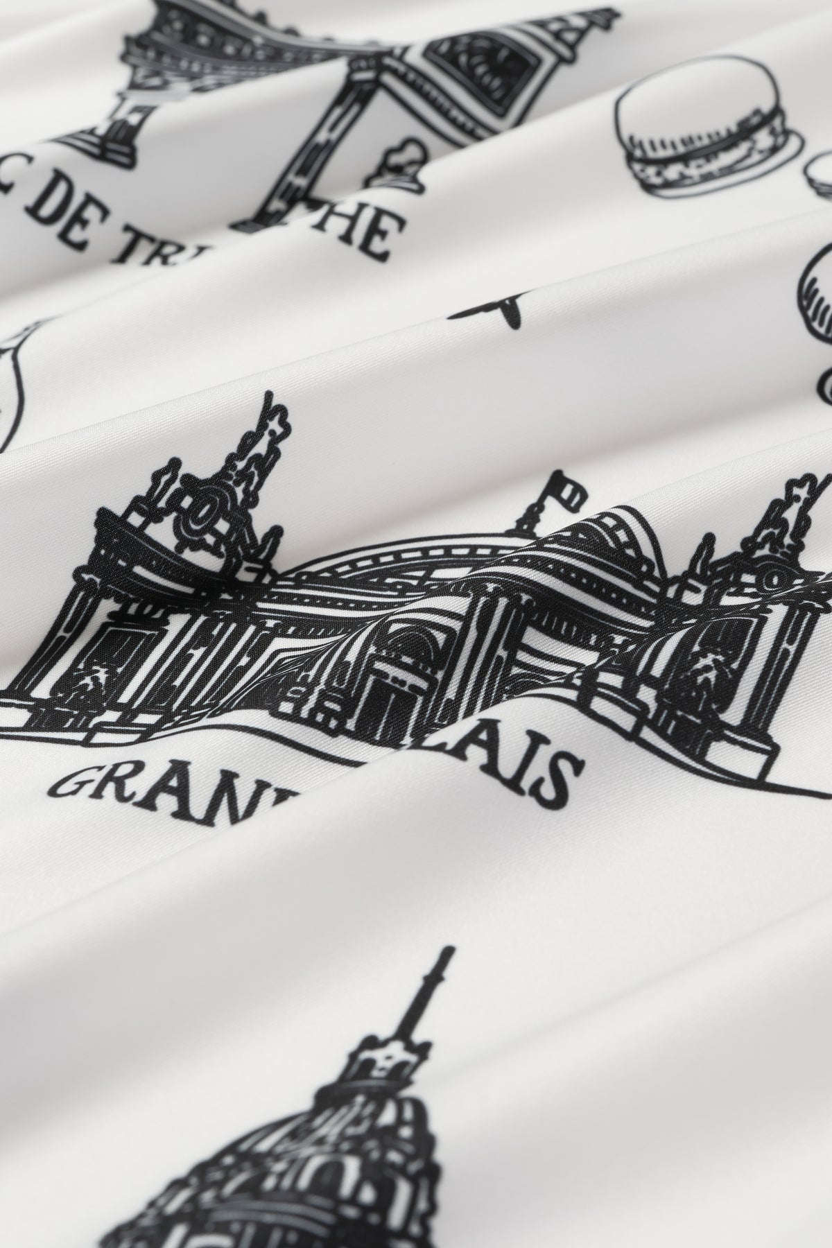 Foulard Ex-libris Paris x aLORS  - une collaboration d'exception (Blanc × Noir) 90x90cm