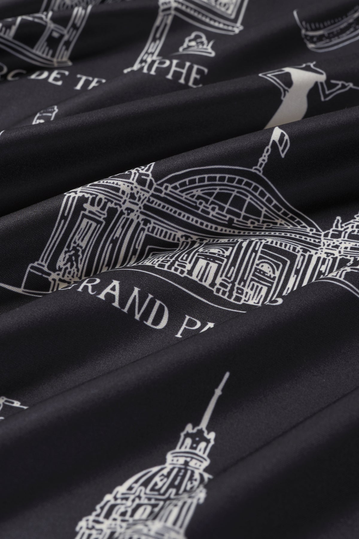 Foulard Ex-libris Paris x aLORS  - une collaboration d'exception  (Bleu marine foncé × Ivoire) 90x90cm